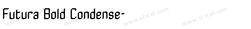 Futura Bold Condense字体转换